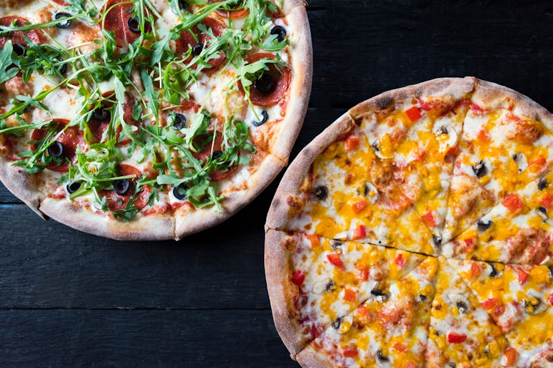 Truffle mushroom gourmet pizza